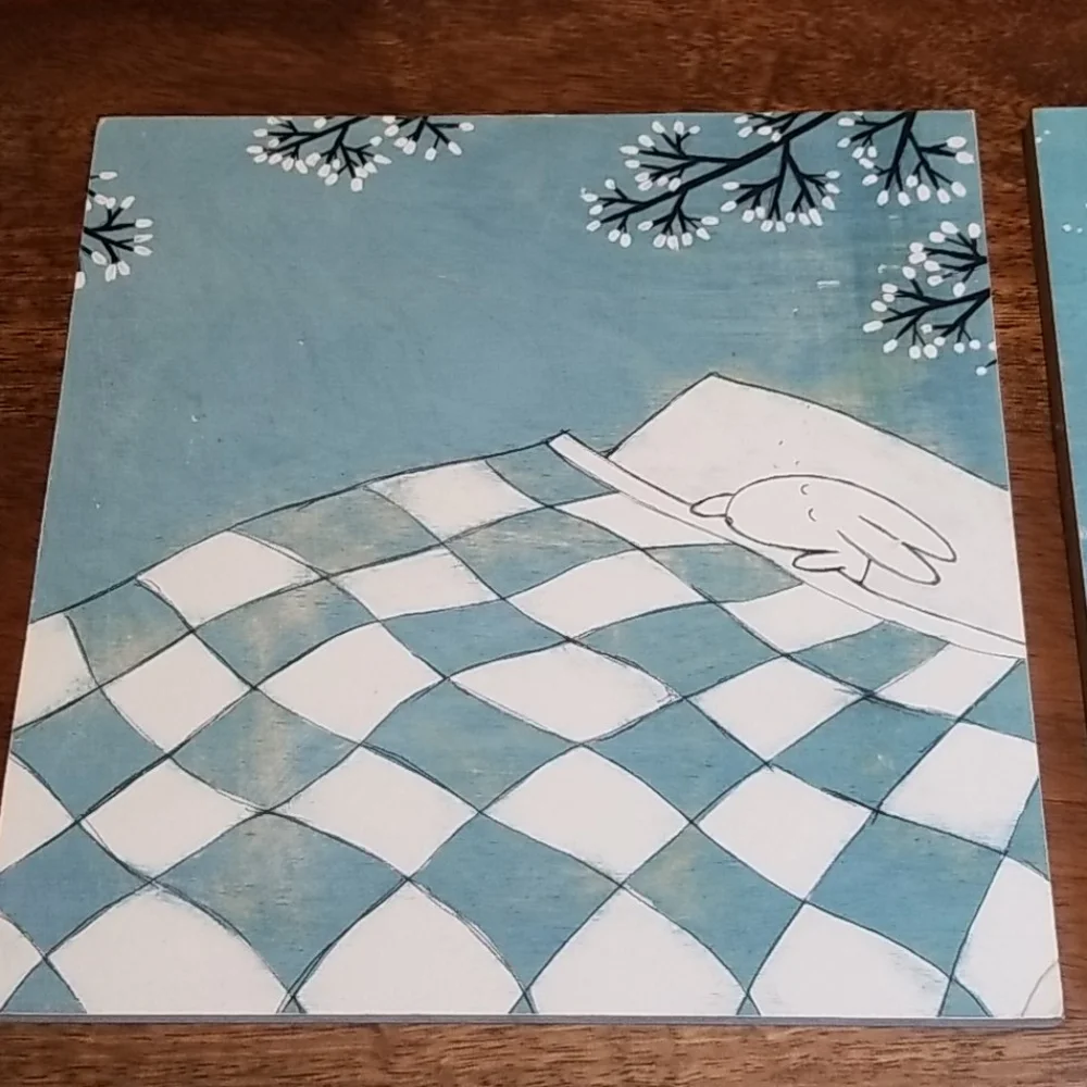 Pair of Kristiana Parn Prints on Wood